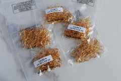 Ear wire, gold-plated stainless steel, 11mm fishhook with open loop, 21 gauge (SET of 250 PAIRS)