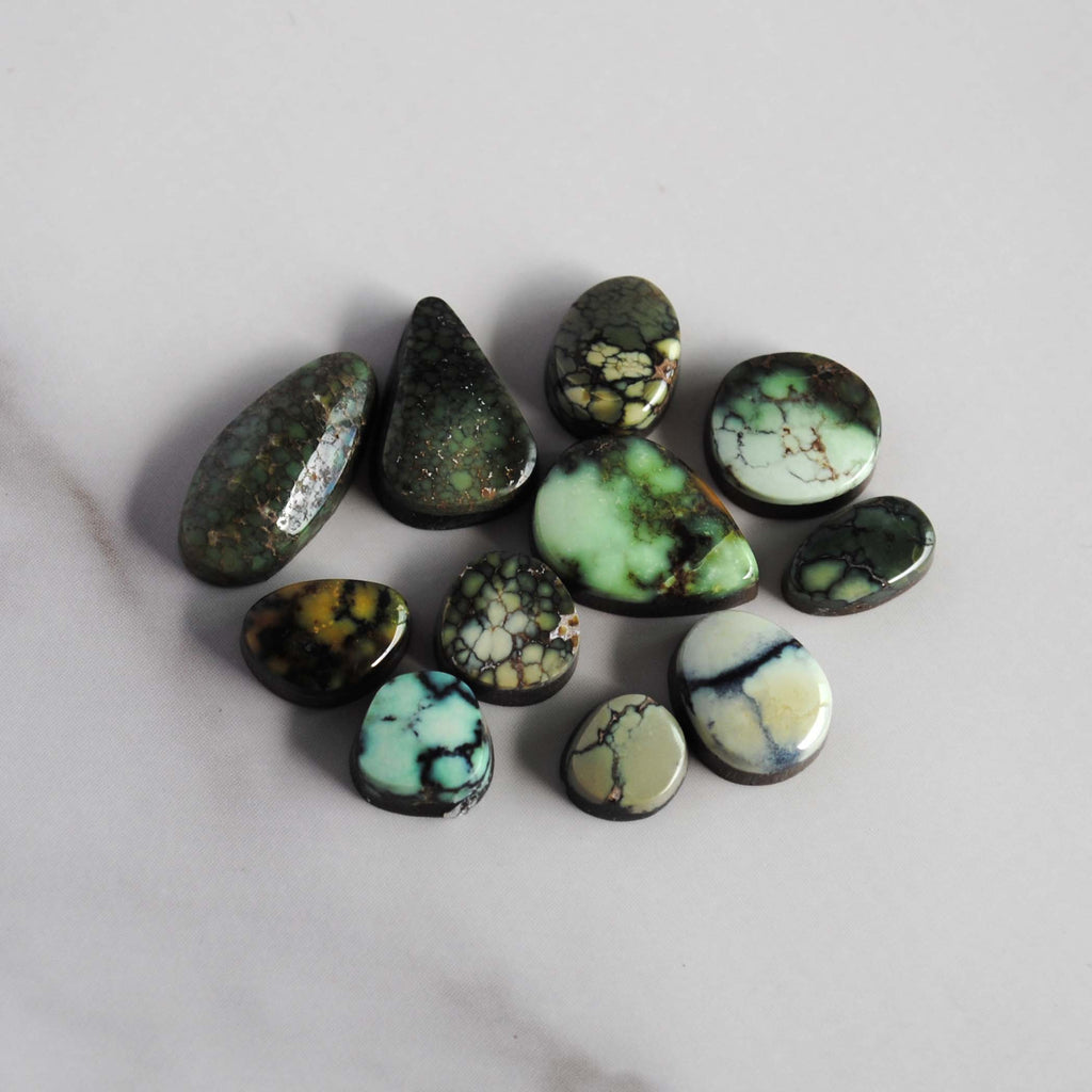 Damele variscite cabochons (Lot A)