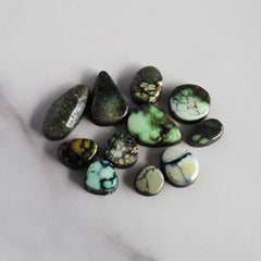 Damele variscite cabochons (Lot A)