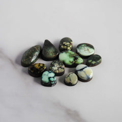 Damele variscite cabochons (Lot A)