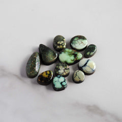 Damele variscite cabochons (Lot A)