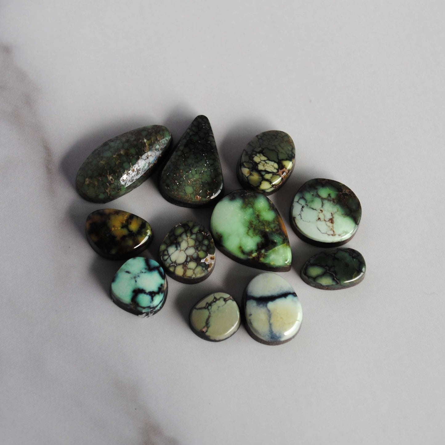 Damele variscite cabochons (Lot A)