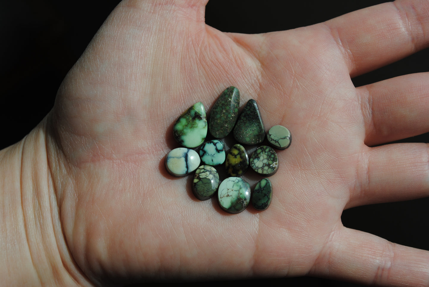 Damele variscite cabochons (Lot A)