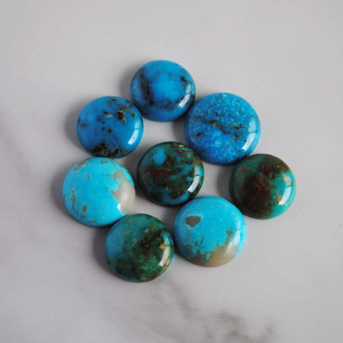 Kingman turquoise round cabochons