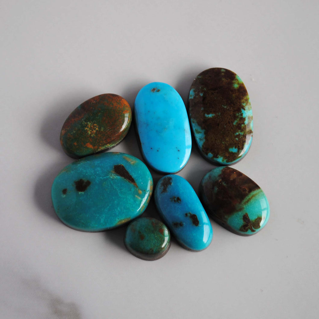 Turquoise Mountain turquoise cabochons