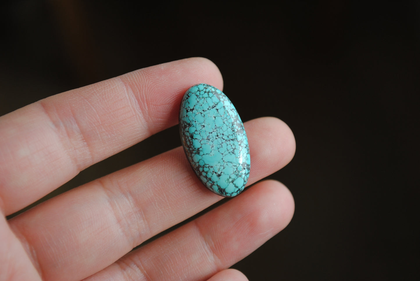 Number 8 turquoise cabochon