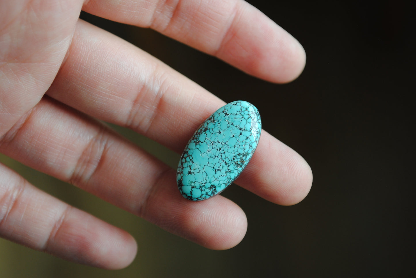 Number 8 turquoise cabochon