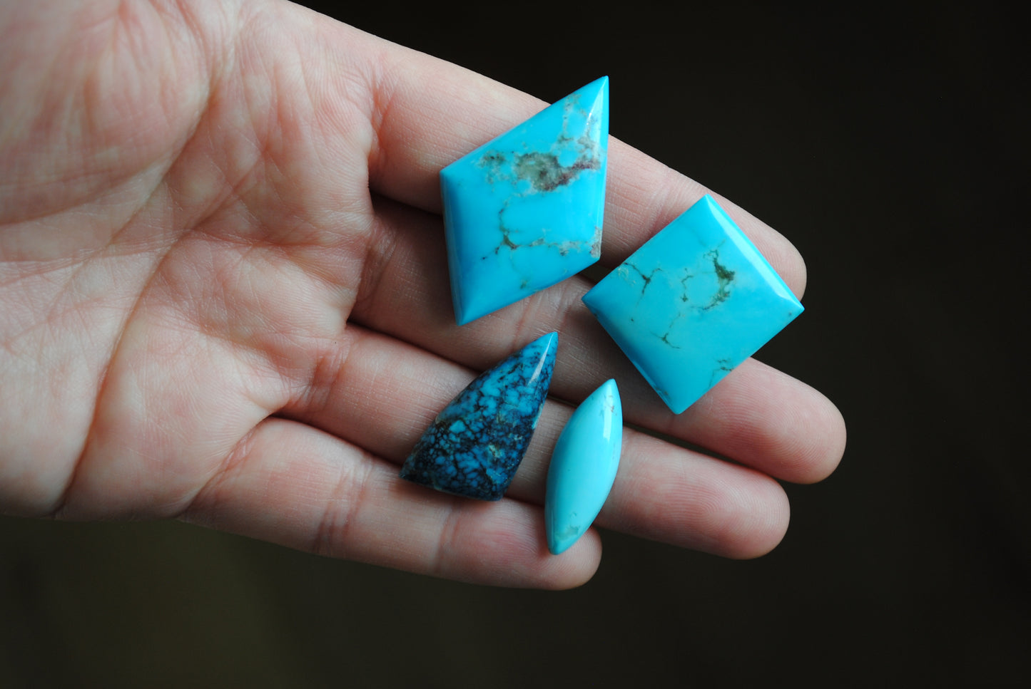 Kingman turquoise cabochons