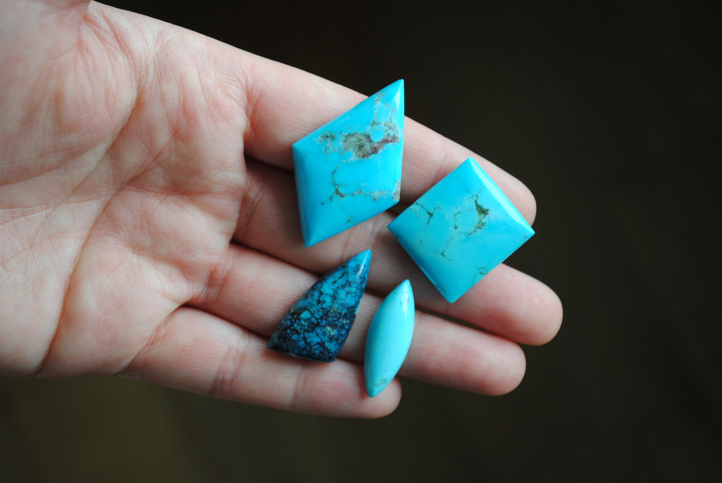 Kingman turquoise cabochons