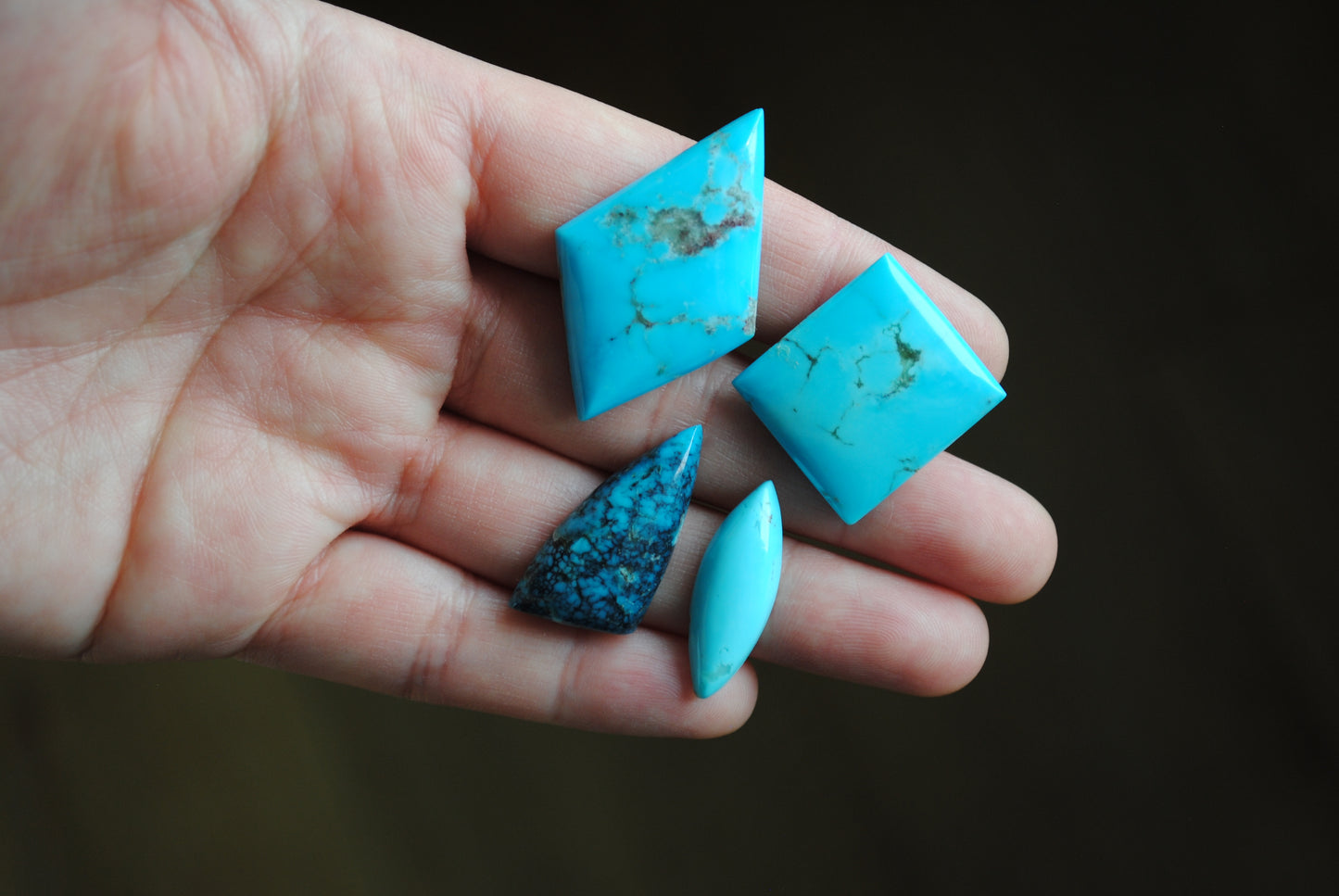 Kingman turquoise cabochons