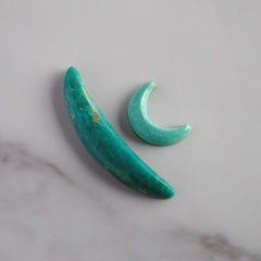 Crescent turquoise cabochons