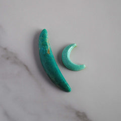 Crescent turquoise cabochons