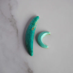 Crescent turquoise cabochons