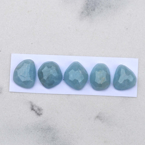 Aquamarine rose cut cabochons