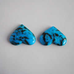 Kingman turquoise heart cabochons