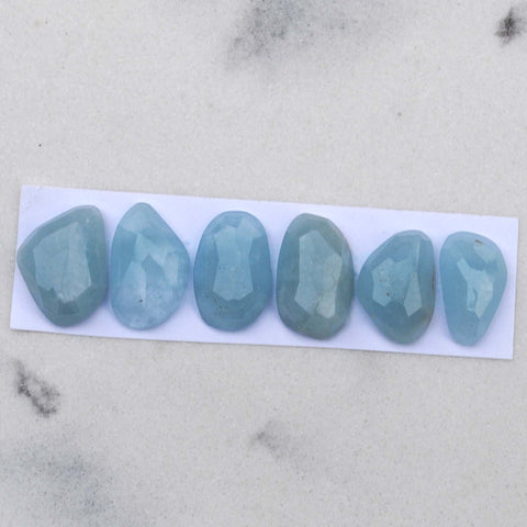 Aquamarine rose cut cabochons