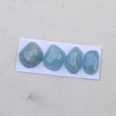 Aquamarine rose cut cabochons