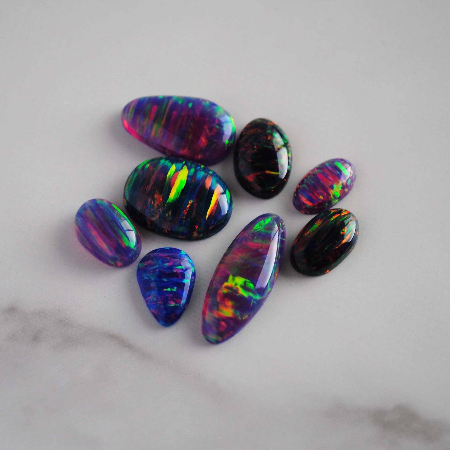 Aura opal cabochons (Lot A)