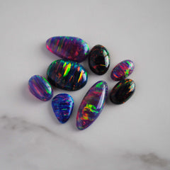 Aura opal cabochons (Lot A)