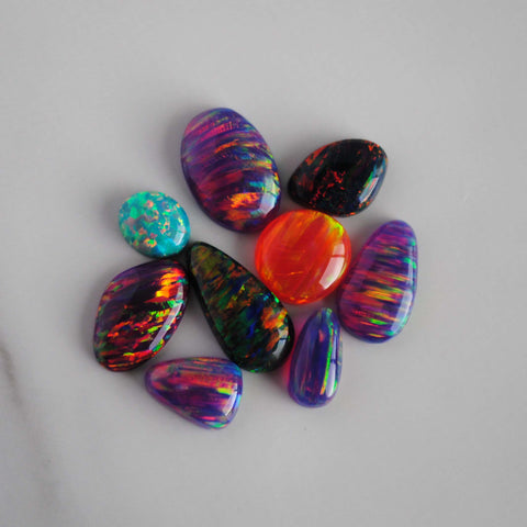 Aura opal cabochons (Lot B)