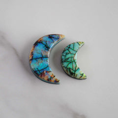 Monarch Opal crescent cabochons