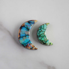 Monarch Opal crescent cabochons