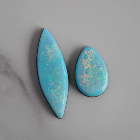Sterling opal cabochons