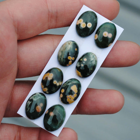 Ocean Jasper 10x14mm oval cabochons