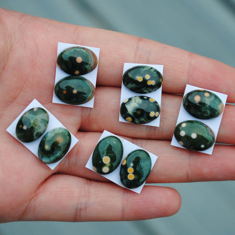 10x14mm oval Ocean Jasper cabochons