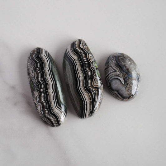 Lace agate cabochons