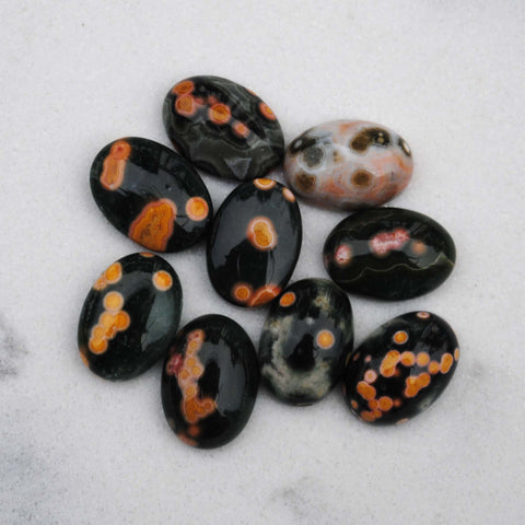 10x14mm oval Ocean Jasper cabochons