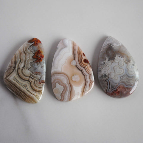 Crazy lace agate cabochons