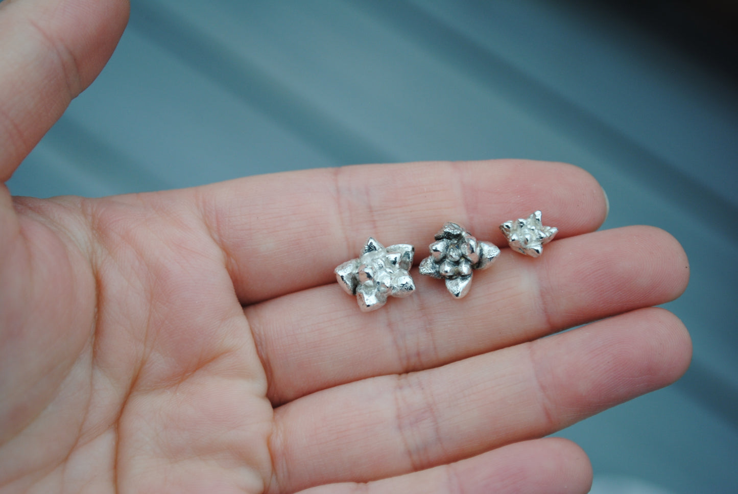 Sterling silver succulent castings (Lot aa)