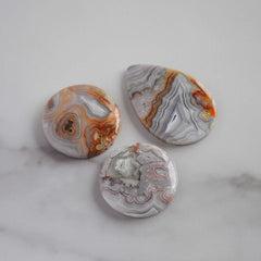 Crazy lace agate cabochons