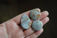 Crazy lace agate cabochons