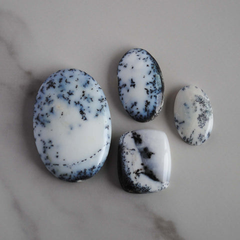 Dendritic agate (aka dendritic opal) cabochons