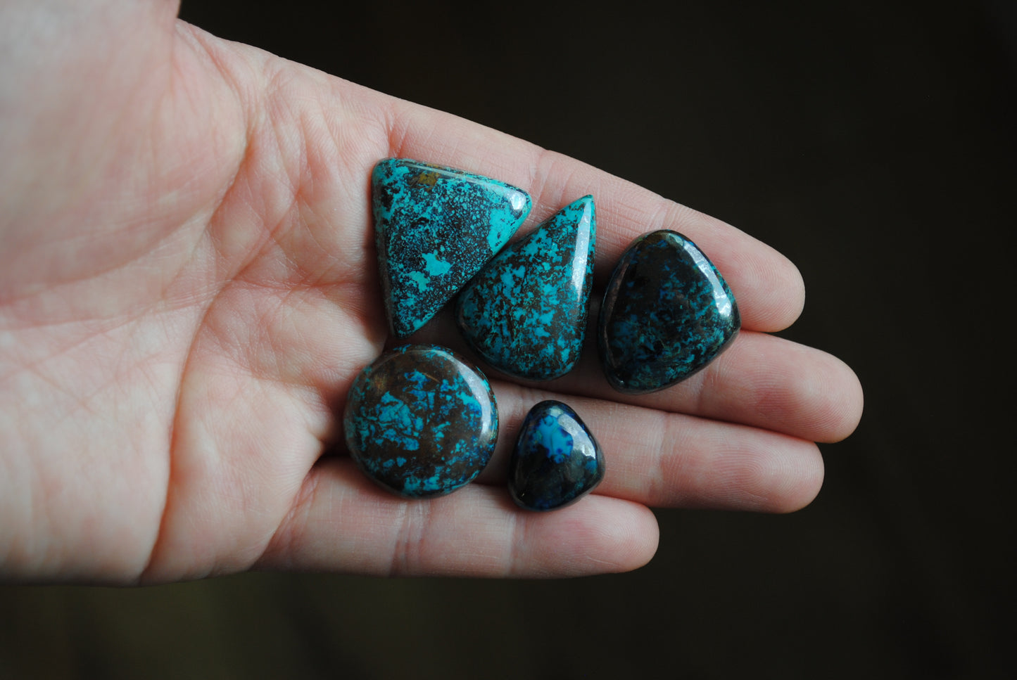 Chrysocolla cabochons