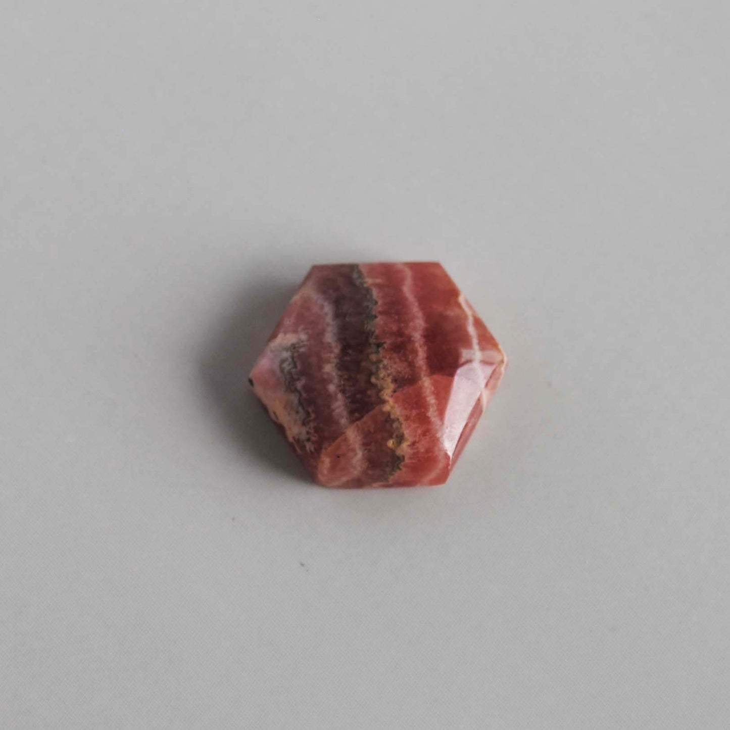 Rhodochrosite hexagon cabochon
