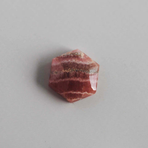 Rhodochrosite hexagon cabochon