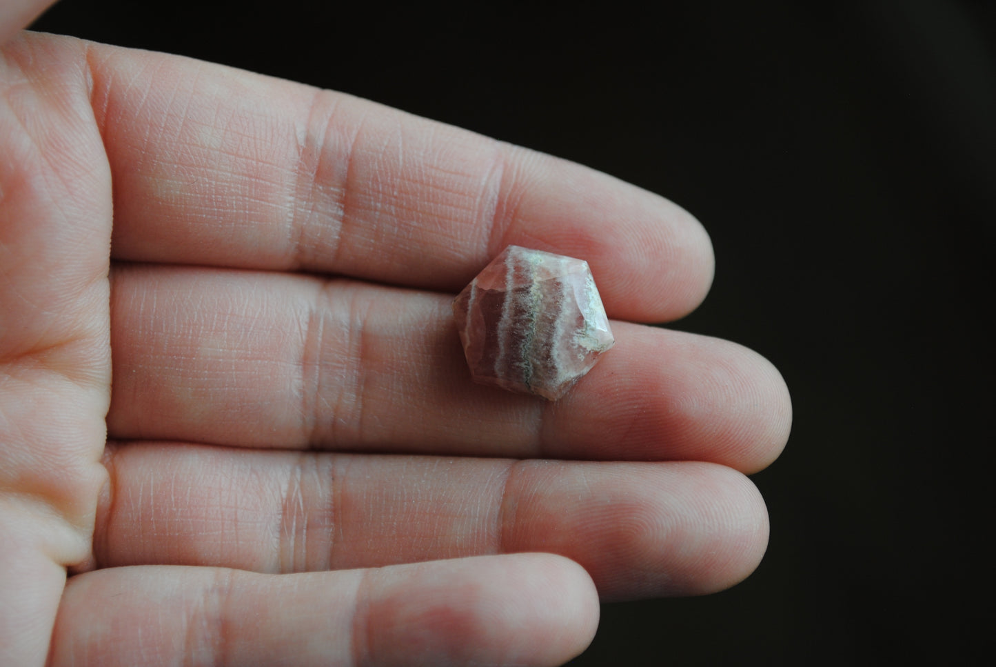 Rhodochrosite hexagon cabochon