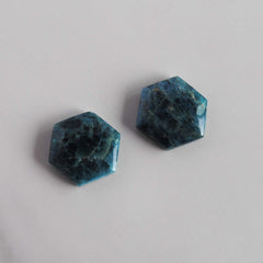 Apatite hexagon cabochons