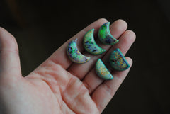 Monarch Opal crescent and half moons cabochons