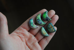 Monarch Opal crescent and half moons cabochons