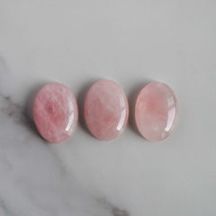 Rose quartz cabochons 25x18mm ovals