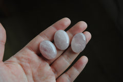 Rose quartz cabochons 25x18mm ovals