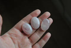 Rose quartz cabochons 25x18mm ovals