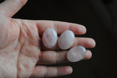 Rose quartz cabochons 25x18mm ovals