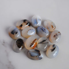Dendrite agate cabochons (lot A)
