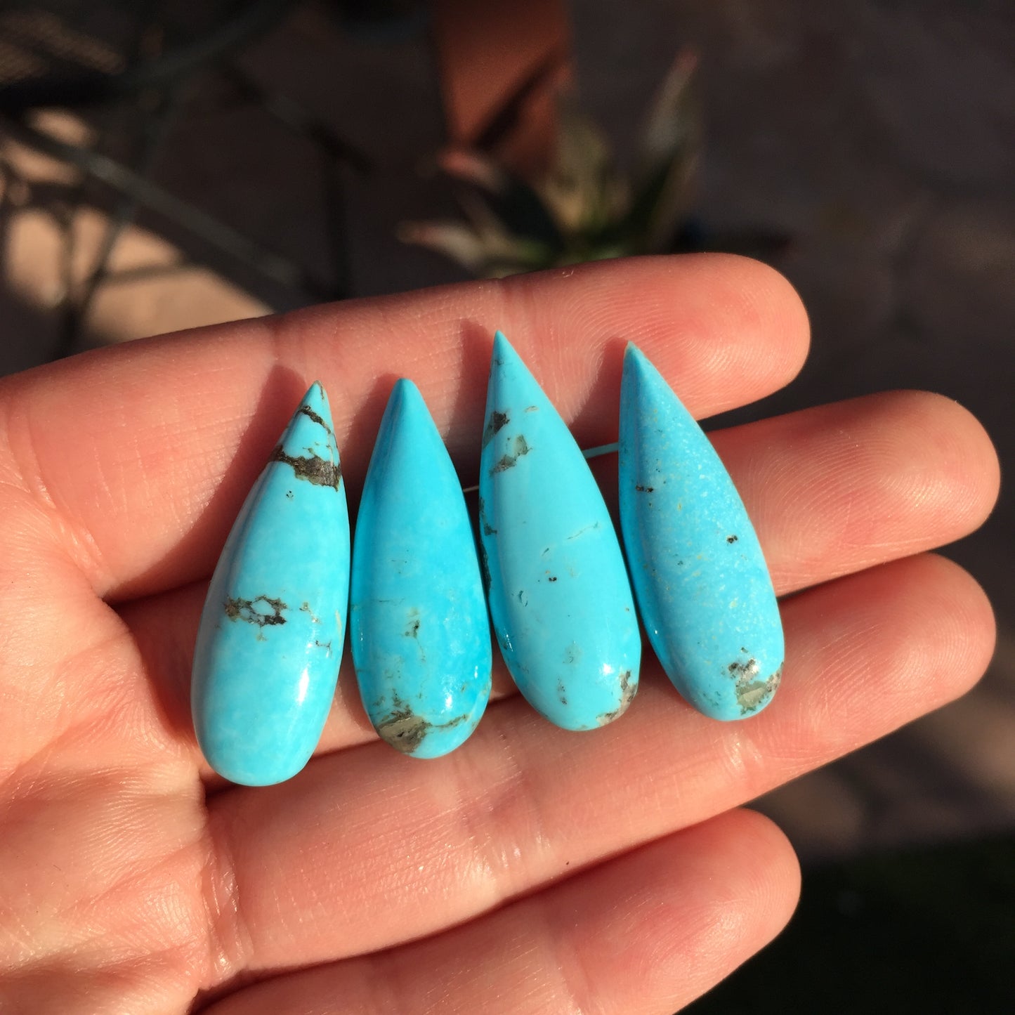 Kingman turquoise cabochons