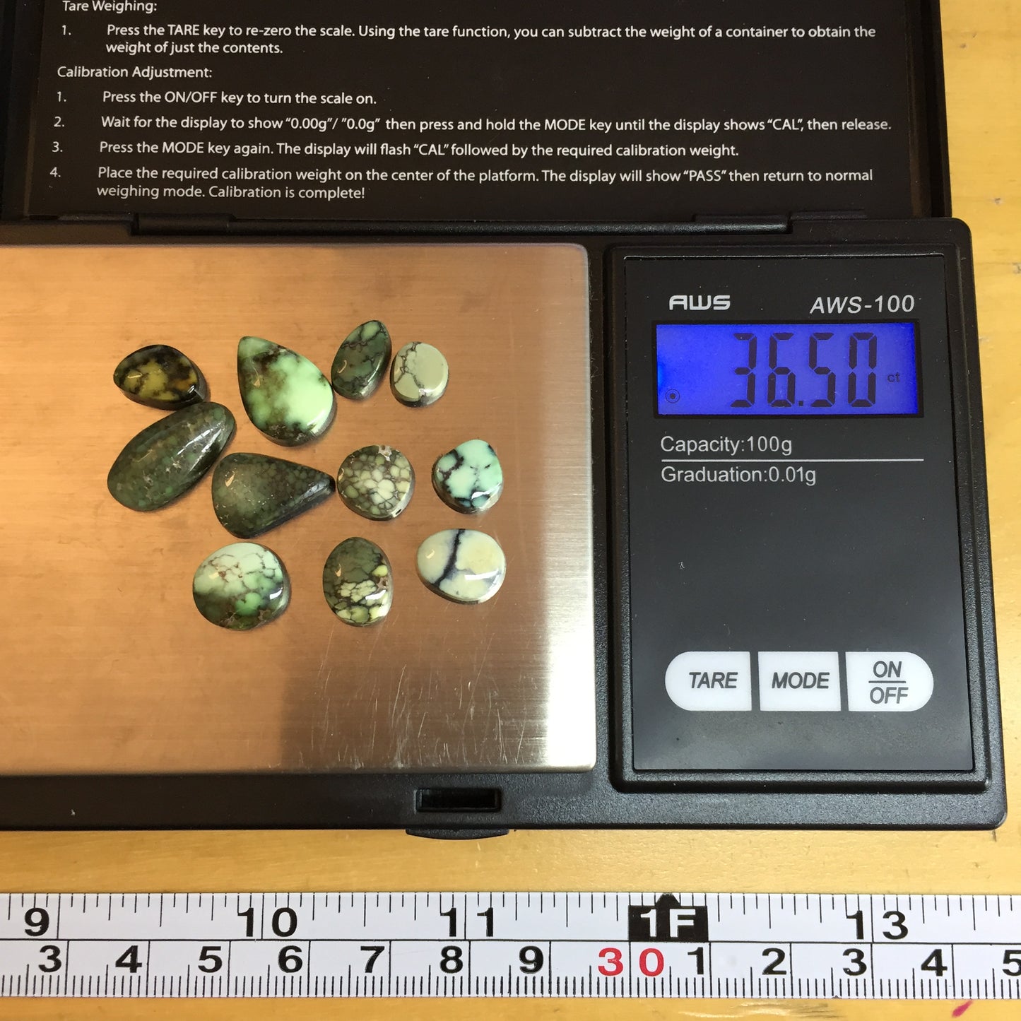 Damele variscite cabochons (Lot A)